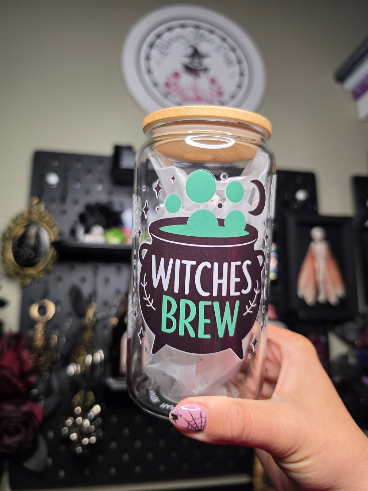 Witch's Brew in Green Glass Can