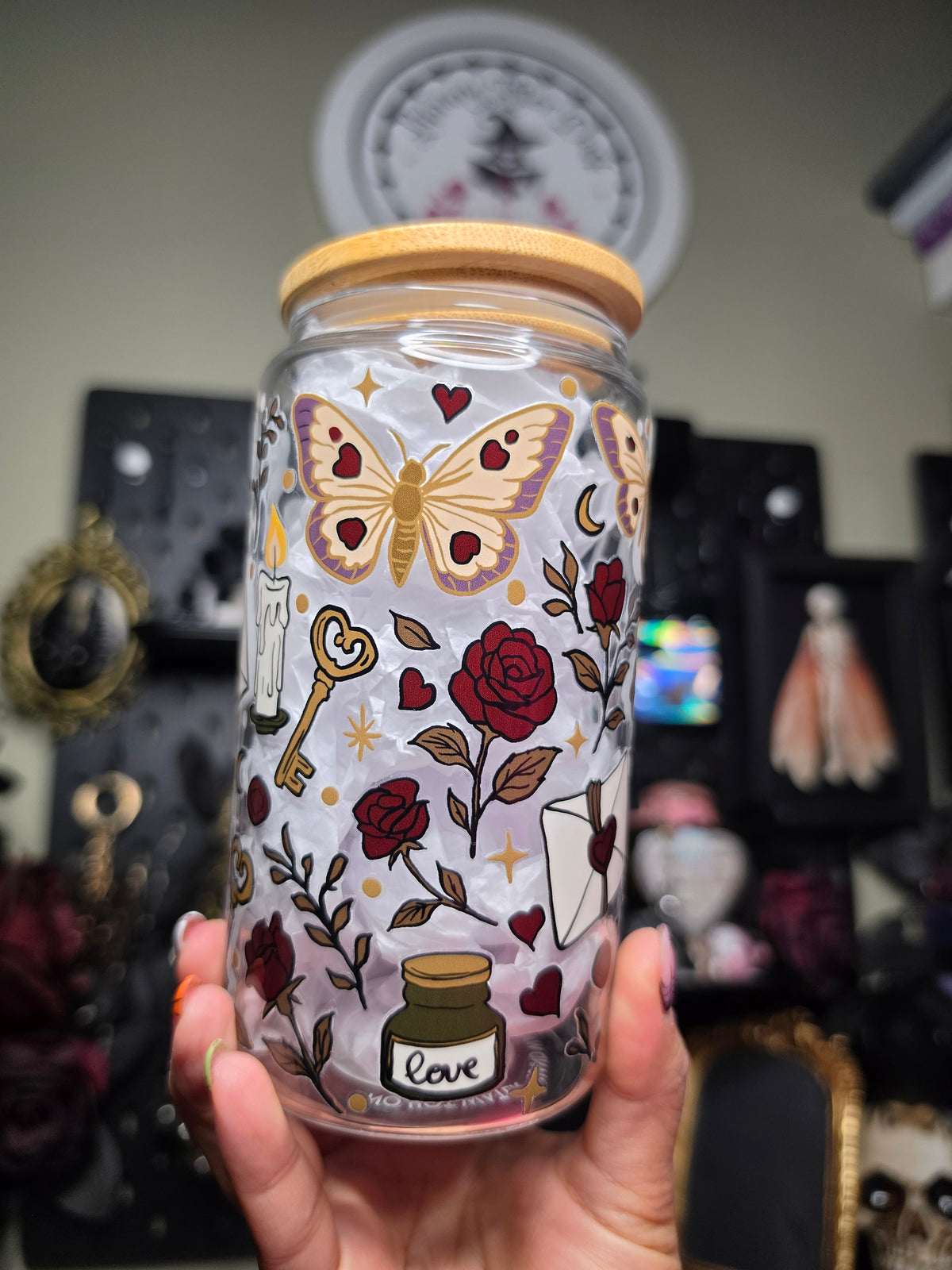 Gothic Romance Glass Can